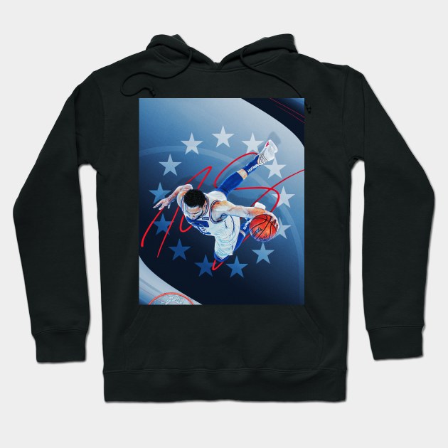 Ben Simmons Philadelphia Sports Art Hoodie by JRoseGraphics